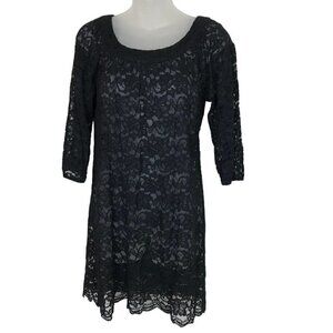 DIANE Von Furstenberg Lace Pattern Dress,  Black, Size 2